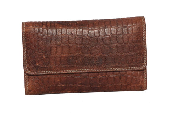 Brown Croc Women Wallet
